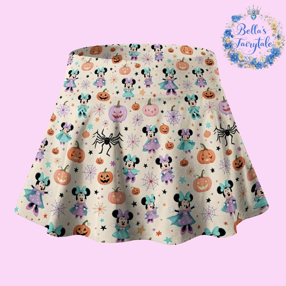 BRAND NEW Disney Minnie Halloween Skirt Skort